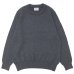 画像1: Yonetomi NEW BASIC（ヨネトミニューベーシック）EX Fine Wool Rib Knit Pull Over（エクストラファインウールニットプルオーバー）/ Gray（グレー） (1)