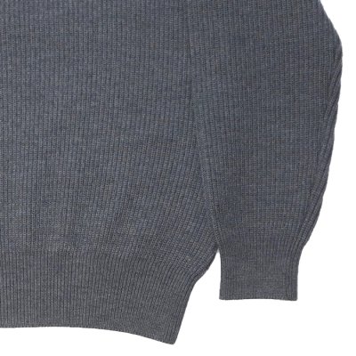 画像5: Yonetomi NEW BASIC（ヨネトミニューベーシック）EX Fine Wool Rib Knit Pull Over（エクストラファインウールニットプルオーバー）/ Gray（グレー）