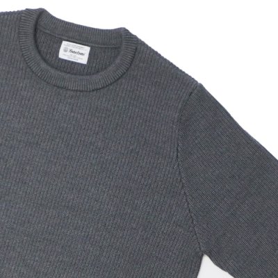 画像4: Yonetomi NEW BASIC（ヨネトミニューベーシック）EX Fine Wool Rib Knit Pull Over（エクストラファインウールニットプルオーバー）/ Gray（グレー）