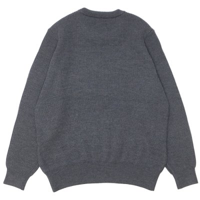 画像2: Yonetomi NEW BASIC（ヨネトミニューベーシック）EX Fine Wool Rib Knit Pull Over（エクストラファインウールニットプルオーバー）/ Gray（グレー）