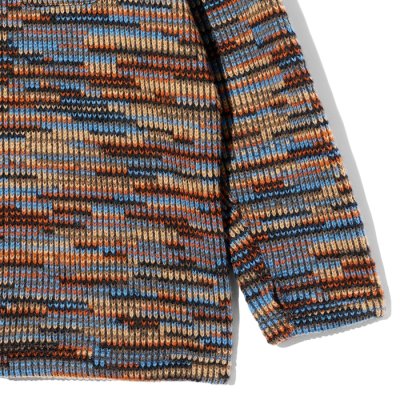 画像4: ENGINEERED GARMENTS（エンジニアードガーメンツ）Zip Moc Neck（ジップモックネック）"Wool Poly Sweater Knit" / Blue×Orange（ブルー×オレンジ）