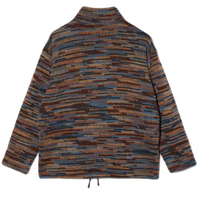画像2: ENGINEERED GARMENTS（エンジニアードガーメンツ）Zip Moc Neck（ジップモックネック）"Wool Poly Sweater Knit" / Blue×Orange（ブルー×オレンジ）