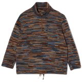 ENGINEERED GARMENTS（エンジニアードガーメンツ）Zip Moc Neck（ジップモックネック）"Wool Poly Sweater Knit" / Blue×Orange（ブルー×オレンジ）