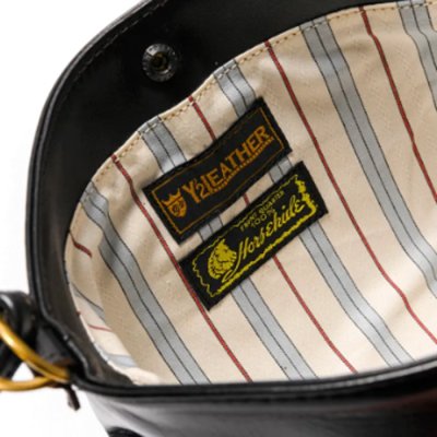 画像4: Y'2 LEATHER（ワイツーレザー）NATURAL SCAR HORSE SACOCHE（ナチュラル スカー ホース サコッシュ）Black（ブラック）