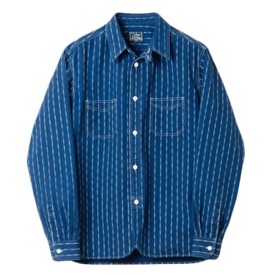 画像1: STUDIO D'ARTISAN（ステュディオ・ダ・ルチザン）リングウォバッシュシャツ / Indigo（インディゴ）