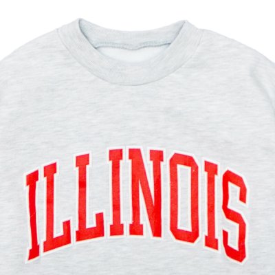 画像3: Sloppy Supply（スラッピーサプライ）NEO VINTAGE SWEAT（ネオヴィンテージスウェット）"ILLINOIS" / A,Gray White×Orange（アッシュグレーホワイト×オレンジ）