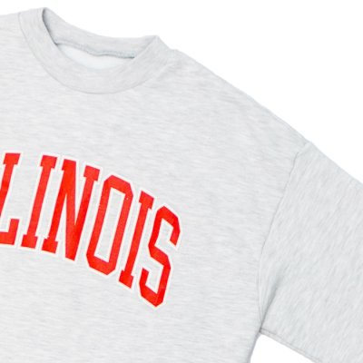 画像4: Sloppy Supply（スラッピーサプライ）NEO VINTAGE SWEAT（ネオヴィンテージスウェット）"ILLINOIS" / A,Gray White×Orange（アッシュグレーホワイト×オレンジ）