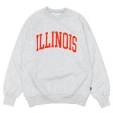 Sloppy Supply（スラッピーサプライ）NEO VINTAGE SWEAT（ネオヴィンテージスウェット）"ILLINOIS" / A,Gray White×Orange（アッシュグレーホワイト×オレンジ）