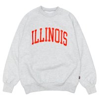 Sloppy Supply（スラッピーサプライ）NEO VINTAGE SWEAT（ネオヴィンテージスウェット）"ILLINOIS" / A,Gray White×Orange（アッシュグレーホワイト×オレンジ）