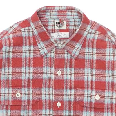画像3: BARNS OUTFITTERS（バーンズアウトフィッターズ）Flannel Check Shirt（フランネルチェックシャツ） / RED（レッド）