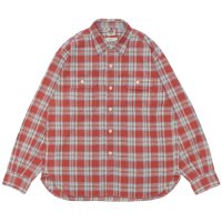 BARNS OUTFITTERS（バーンズアウトフィッターズ）Flannel Check Shirt（フランネルチェックシャツ） / RED（レッド）