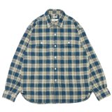 BARNS OUTFITTERS（バーンズアウトフィッターズ）Flannel Check Shirt（フランネルチェックシャツ） / Navy（ネイビー）