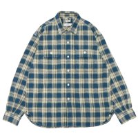BARNS OUTFITTERS（バーンズアウトフィッターズ）Flannel Check Shirt（フランネルチェックシャツ） / Navy（ネイビー）