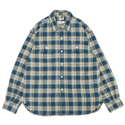 画像1: BARNS OUTFITTERS（バーンズアウトフィッターズ）Flannel Check Shirt（フランネルチェックシャツ） / Navy（ネイビー）