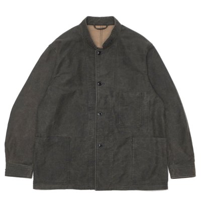 画像1: *A VONTADE（アボンタージ）Stand Collar Work Jacket （スタンドカラーワークジャケット）"Pigment Coating Moleskin" / Fade INK（フェードインク）