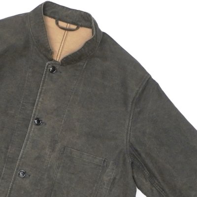 画像5: *A VONTADE（アボンタージ）Stand Collar Work Jacket （スタンドカラーワークジャケット）"Pigment Coating Moleskin" / Fade INK（フェードインク）