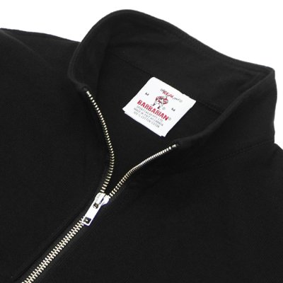 画像4: BARBARIAN（バーバリアン）12oz 1/4 ZIP COLLAR LONG SLEEVE SHIRT（12oz 1/4 ジップカラーロングスリーブシャツ）/ Black（ブラック）