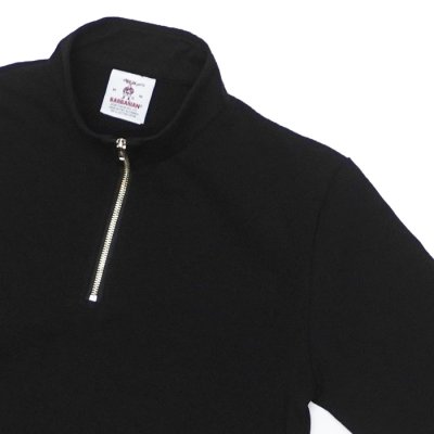 画像5: BARBARIAN（バーバリアン）12oz 1/4 ZIP COLLAR LONG SLEEVE SHIRT（12oz 1/4 ジップカラーロングスリーブシャツ）/ Black（ブラック）