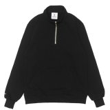 BARBARIAN（バーバリアン）12oz 1/4 ZIP COLLAR LONG SLEEVE SHIRT（12oz 1/4 ジップカラーロングスリーブシャツ）/ Black（ブラック）