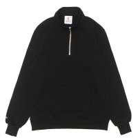 BARBARIAN（バーバリアン）12oz 1/4 ZIP COLLAR LONG SLEEVE SHIRT（12oz 1/4 ジップカラーロングスリーブシャツ）/ Black（ブラック）