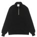 画像1: BARBARIAN（バーバリアン）12oz 1/4 ZIP COLLAR LONG SLEEVE SHIRT（12oz 1/4 ジップカラーロングスリーブシャツ）/ Black（ブラック） (1)