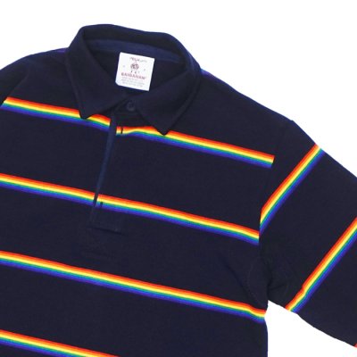 画像4: BARBARIAN（バーバリアン）Heavy Weight Rugby Collar Shirt（ヘビーウェイト ラグビーカラーシャツ） / Navy×Red×Orange×Gold（ネイビー×レッド×オレンジ×ゴールド）