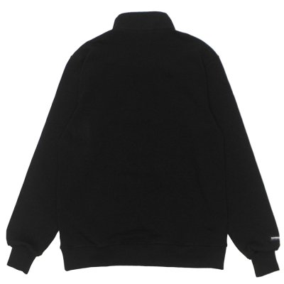 画像2: BARBARIAN（バーバリアン）12oz 1/4 ZIP COLLAR LONG SLEEVE SHIRT（12oz 1/4 ジップカラーロングスリーブシャツ）/ Black（ブラック）