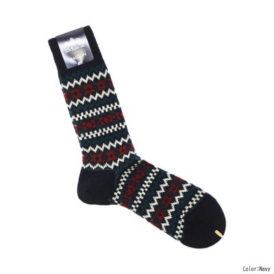 画像4: HALISON（ハリソン）メリノウール混 フェアアイルソックス / 3Colors（全3色展開）※3足までメール便発送可