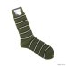 画像2: HALISON（ハリソン）ラムウール レジメンタルボーダーソックス / Navy（ネイビー）・Olive（オリーブ）※3足までメール便発送可 (2)