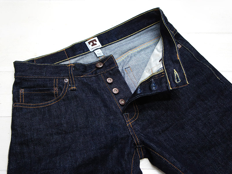 tellason テラソン slim straight cone mills white oak 14 75oz denim