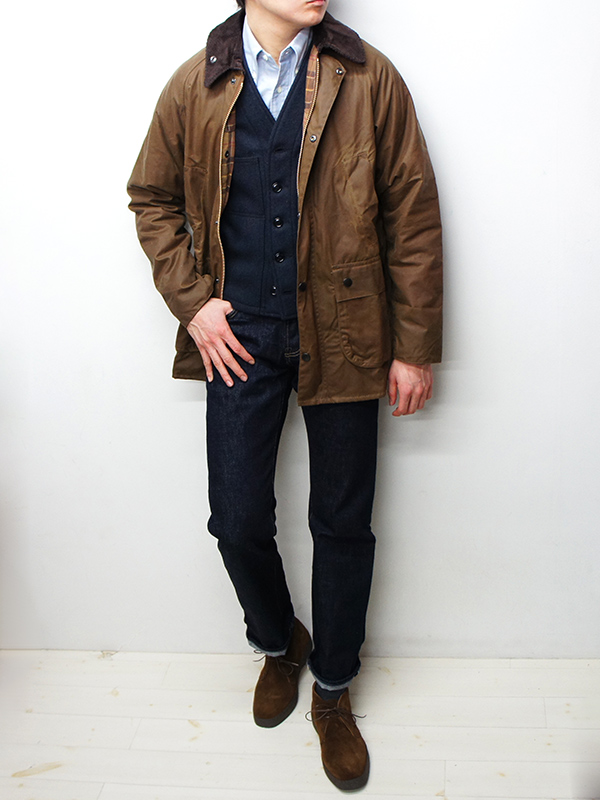 Barbour（バブァー）Bedale Jacket SL（スリムフィットビデイルジャケット）/Bark（ブラウン） - タイガース