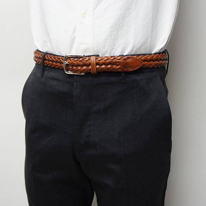 Whitehouse Cox（ホワイトハウスコックス）P-2274 Cow Hide 28mm Plaited Belt（メッシュベルト