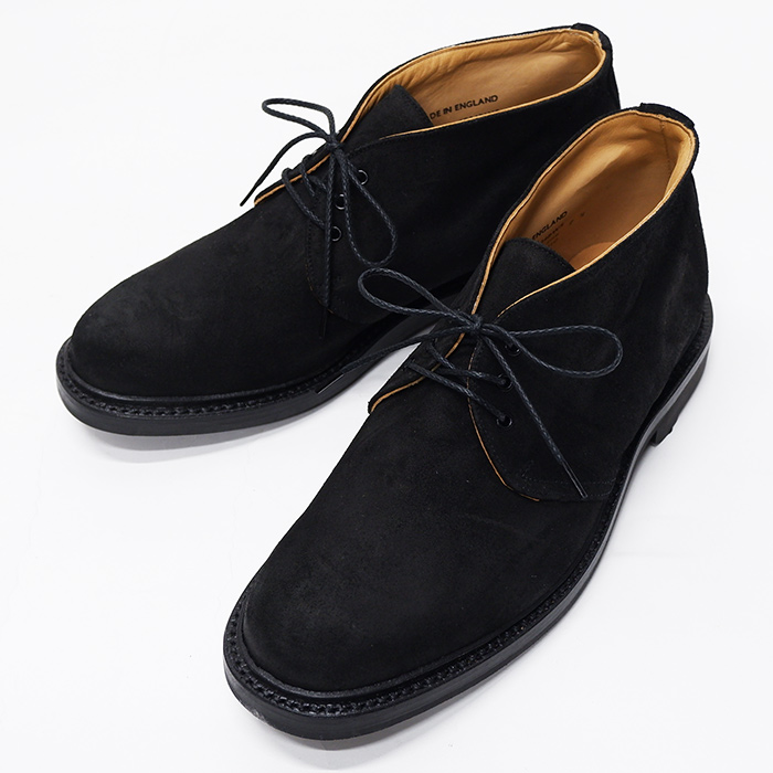SANDERS（サンダース）3Tie Chukka Boot（3タイチャッカブーツ）/Black Waxy Suede（ブラックワクシース