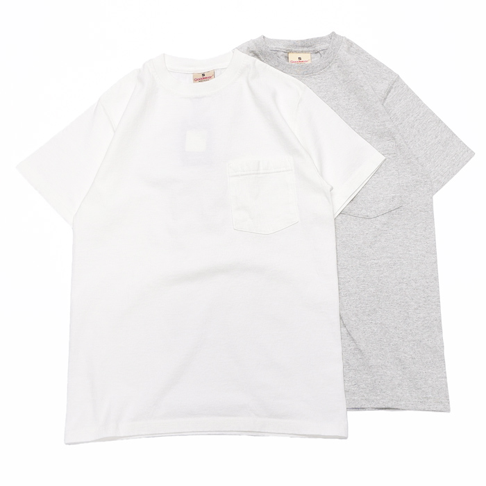 Goodwear（グッドウェア）Short Sleeve Crew Neck Pocket Tee（ショートスリーブクルーネックポケット付Tシャツ）/White（ホワイト）・Oxford（オックスフォードグレー）