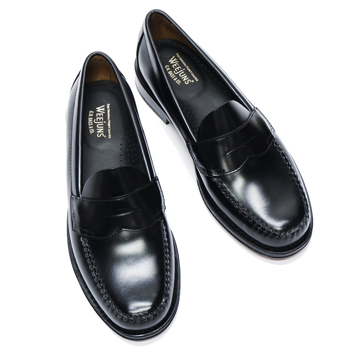 G.H.BASS（ジーエイチバス）LOGAN MOC LOAFER（ローガンモックローファー）レザーソール/Black（ブラック