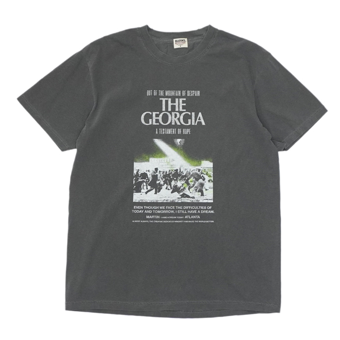 BARNS OUTFITTERS (バーンズアウトフィッターズ) Re:Producter S/S Print T-Shirt（リプロダクターS/SプリントTシャツ）”GEORGIA＂/ Black（ブラック）