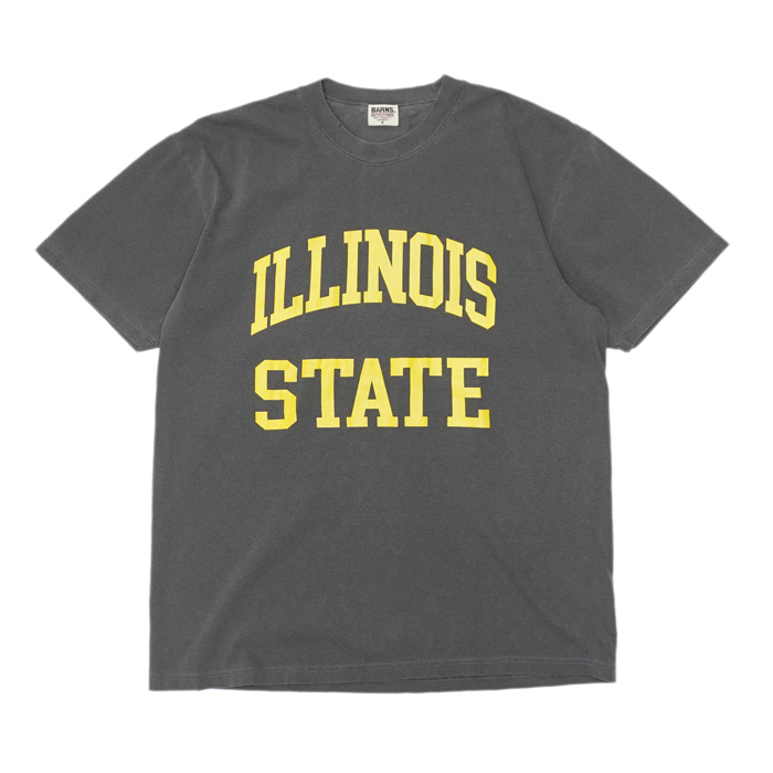 BARNS OUTFITTERS (バーンズアウトフィッターズ) Re:Producter S/S Print T-Shirt（リプロダクターS/SプリントTシャツ）”ILLINOIS＂/ Black（ブラック）