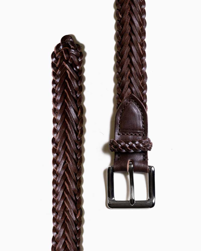 BEORMA（ベオーマ）34mm HERRINGBONE PLAITED BELT（34mmメッシュベルト）/ Dk.Brown（ダークブラウン）