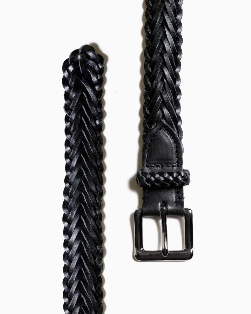 BEORMA（ベオーマ）34mm HERRINGBONE PLAITED BELT（34mmメッシュベルト）/ Black（ブラック）