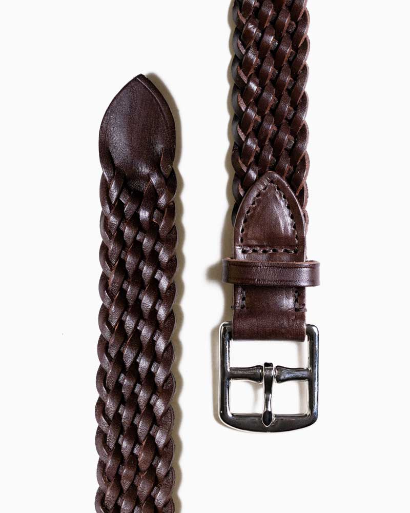 BEORMA（ベオーマ）28mm BASKET WEAVE PLAITED BELT（28mmメッシュベルト）/ Dk.Brown（ダークブラウン）