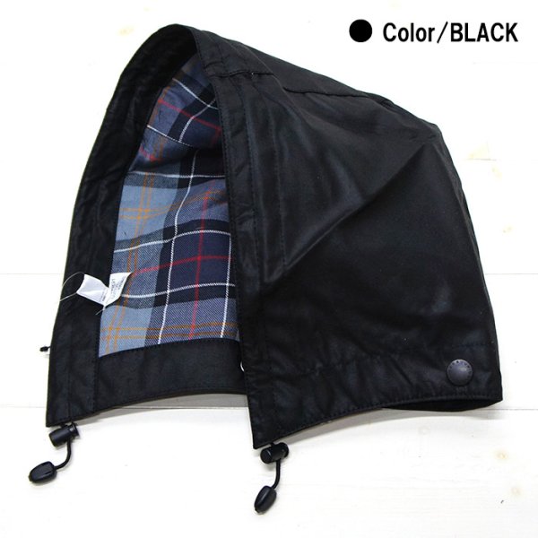 画像2: Barbour(バブァー)Wax Cotton Hood(ワックスコットンフード)/Black(ブラック)・Sage(セージ) (2)