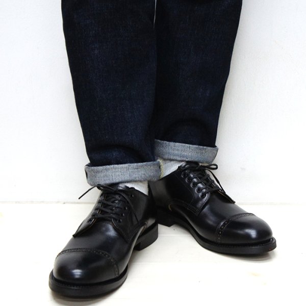 画像8: WHEEL ROBE(ウィールローブ)PUNCHED CAP DERBY(パンチドキャップトゥダービー)/Black(ブラック) (8)