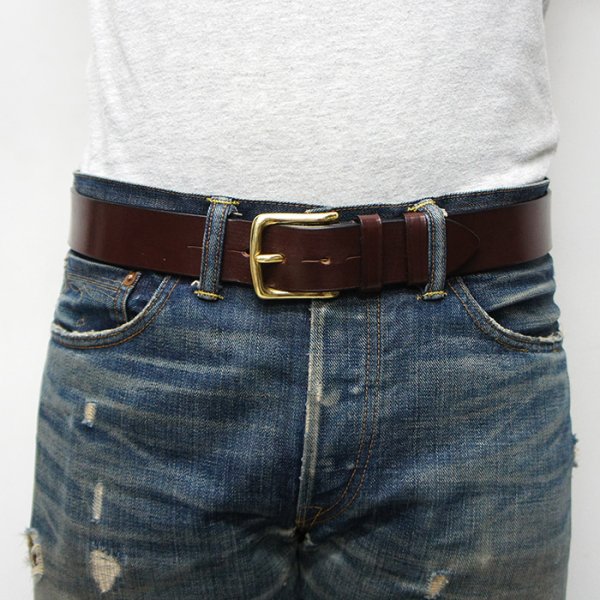 画像6: Martin Faizey(マーティンフェイジー)1.5inch West End Buckle Saddle Leather Belt(サドルレザーベルト)/ Havana Brown(ハバナブラウン) (6)