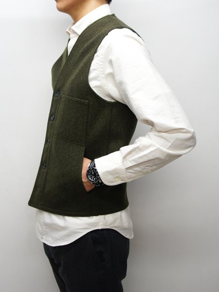 画像9: FILSON(フィルソン)MACKINAW WOOL VEST(マッキーノウールベスト)/ DARK GREEN(ダークグリーン) (9)