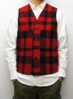 画像8: FILSON（フィルソン）MACKINAW WOOL VEST（マッキーノウールベスト）/Red×Black（レッド×ブラック） (8)