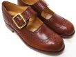 画像4: Tricker's（トリッカーズ）Mary Jane Brogue Shoes（メリージェーン ブローグシューズ）レザーソール/Marron Antique（マロンアンティーク） (4)