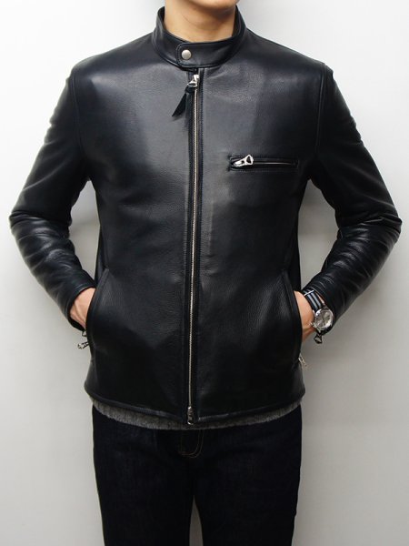 画像14: 【PointUp10%11/10迄】Y'2 LEATHER(ワイツーレザー)STEER OIL SINGLE RIDERS(ステアオイル シングルライダース)/Black(ブラック) (14)