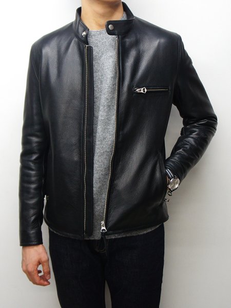 画像11: 【PointUp10%11/10迄】Y'2 LEATHER(ワイツーレザー)STEER OIL SINGLE RIDERS(ステアオイル シングルライダース)/Black(ブラック) (11)