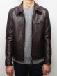 画像15: Y'2 LEATHER（ワイツーレザー）STEER OIL SINGLE RIDERS（ステアオイル 襟付きシングルライダース）/Brown（ブラウン） (15)