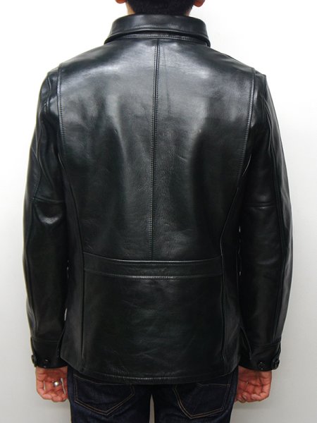 画像15: 【PointUp10%11/10迄】Y'2 LEATHER(ワイツーレザー)ANILINE HORSE SHIRT JACKET(アニリンホースシャツジャケット)/Black(ブラック) (15)